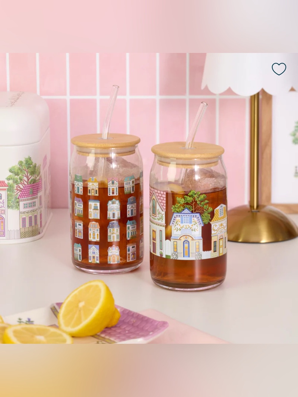 Set of 2 Lenox Spice Village Can Cooler Glasses